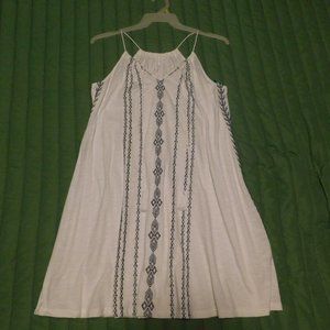 breezy summer tunic dress blue & white size M NWOT